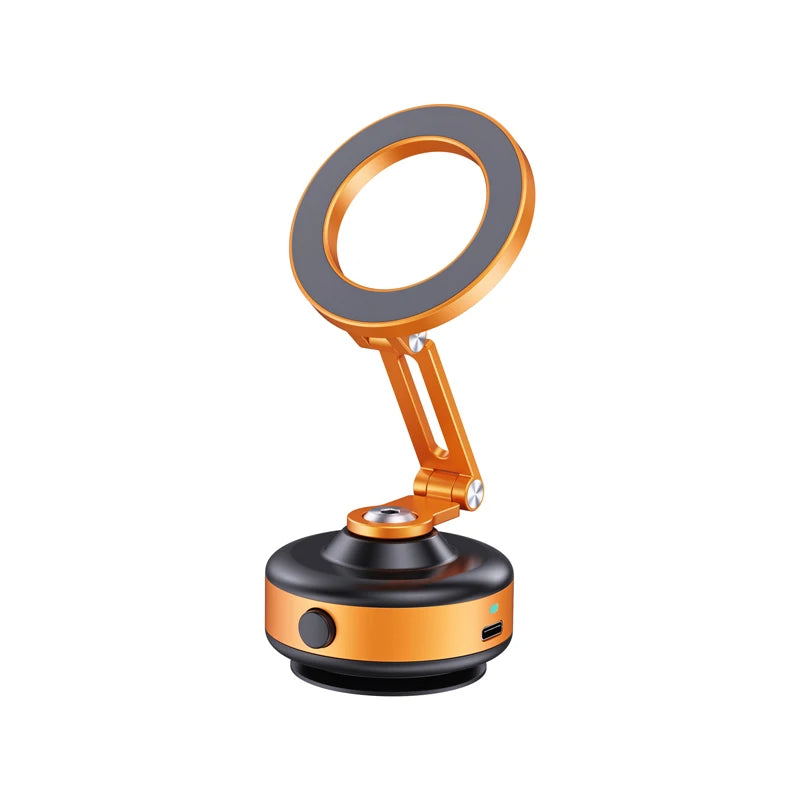 Magnetic Vacuum Adsorption Car Mount Mobile Phone Holder Foldable 360 Degree Rotation Aluminum Alloy Suitable for Smartphones
