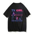 Plus Size Trend Tv Girl Lovers Rock Song Print T-shirt Men Women Hip Hop Oversized Tshirt Short Sleeve Shirt Streetwear Tops Tee