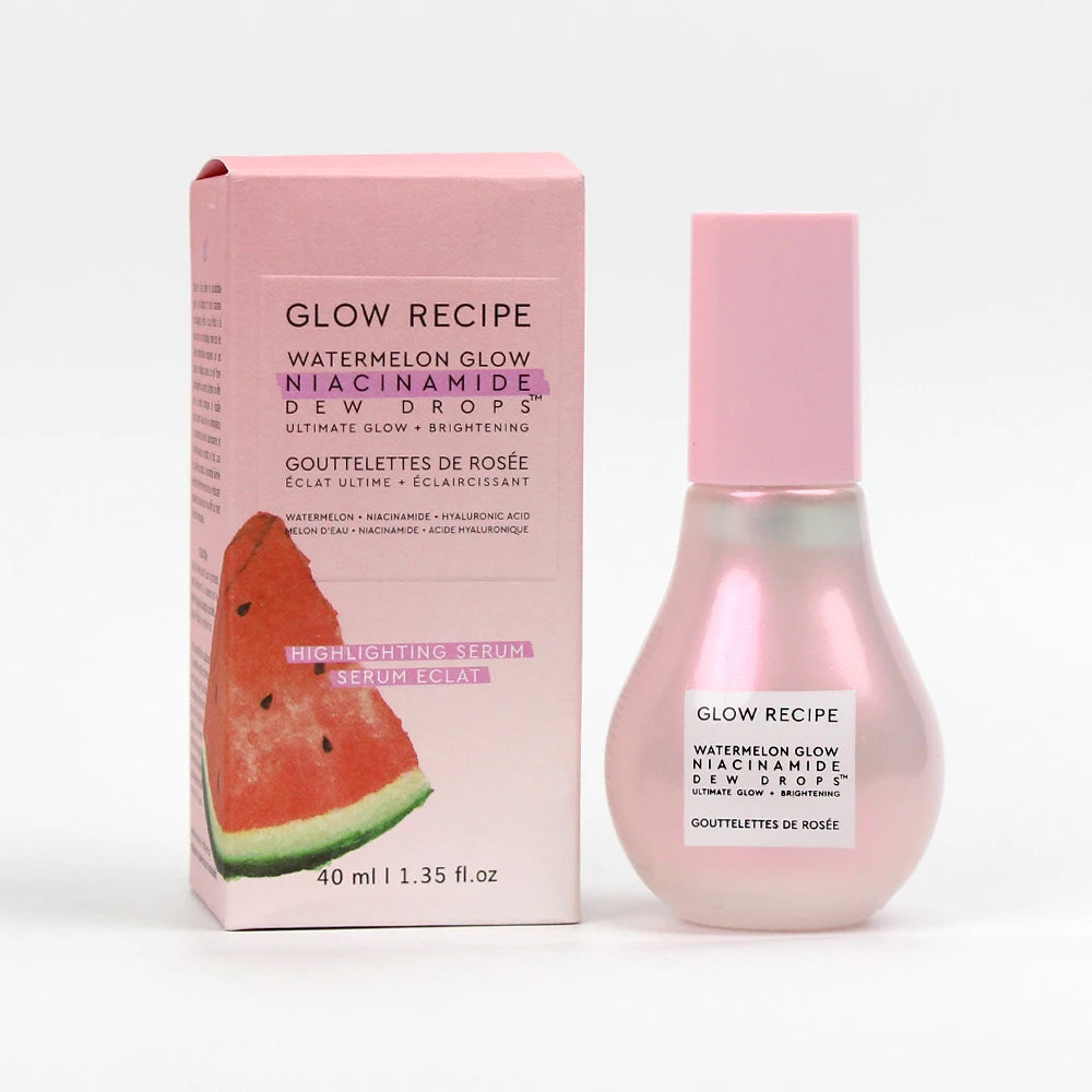 Glow Recipe Watermelon Glow Niacinamide Dew Drops - Makeup Primer, Pore Minimizer & Niacinamide Serum for Dewy Smooth Skin 40ml