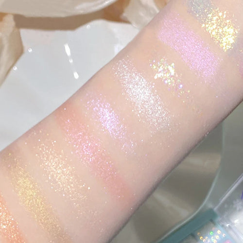 9 Colors Glitter Snowflake Eyeshadow Palette Dream Girl Pearly Eye Shadow Matte Matte Highlights Cool Tone Charming Eyes Makeup