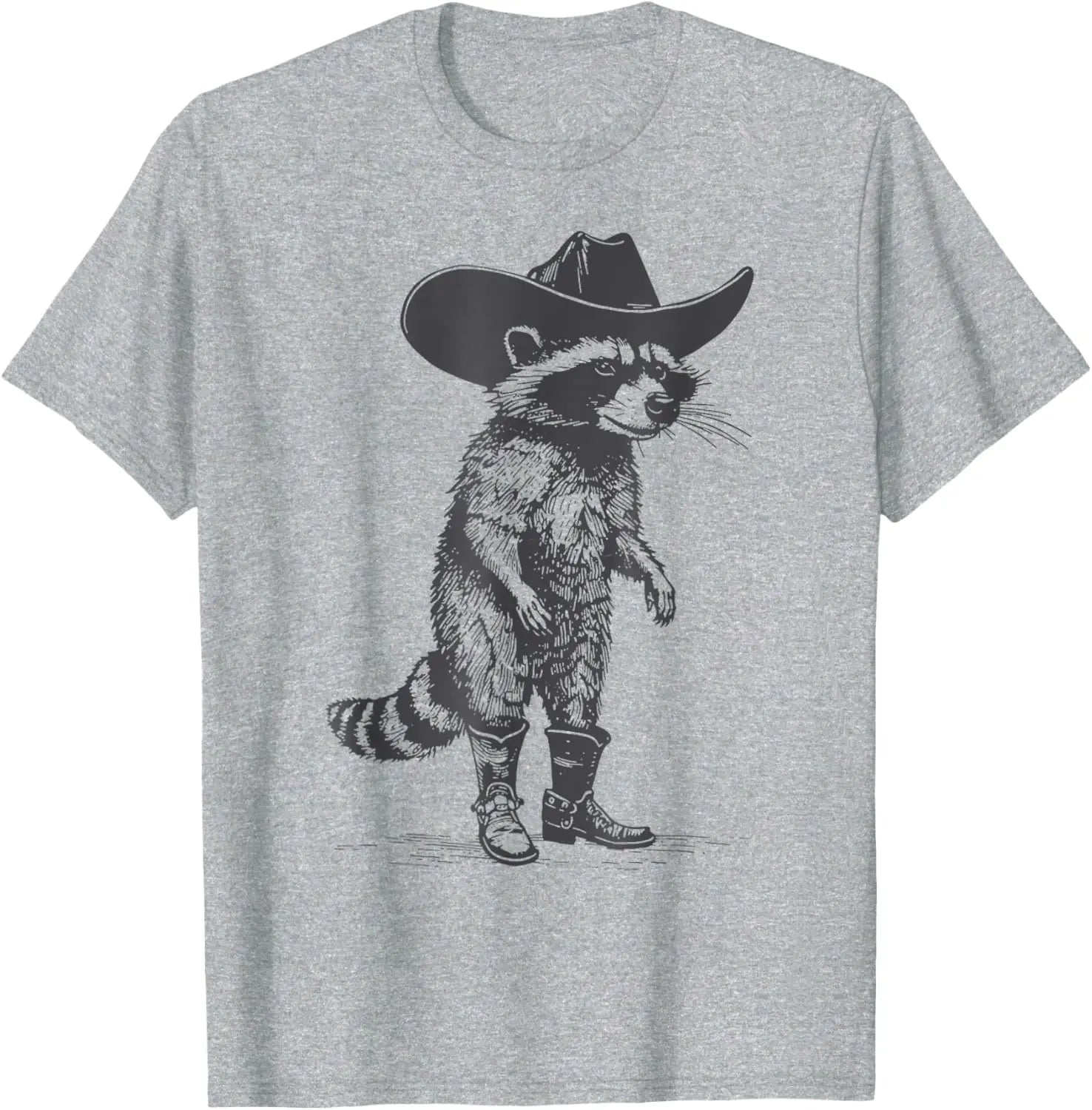 Vintage Raccoon Cowboy Cowgirl Trash Panda Western Country T-Shirt