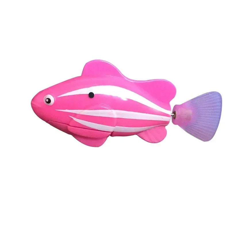 Cat Toys LED Inductive Interactive Swimming Robot Fish Toy Glowing Electric Fishs Stimulate Kitten Hunting Instinct Pet Fish toy