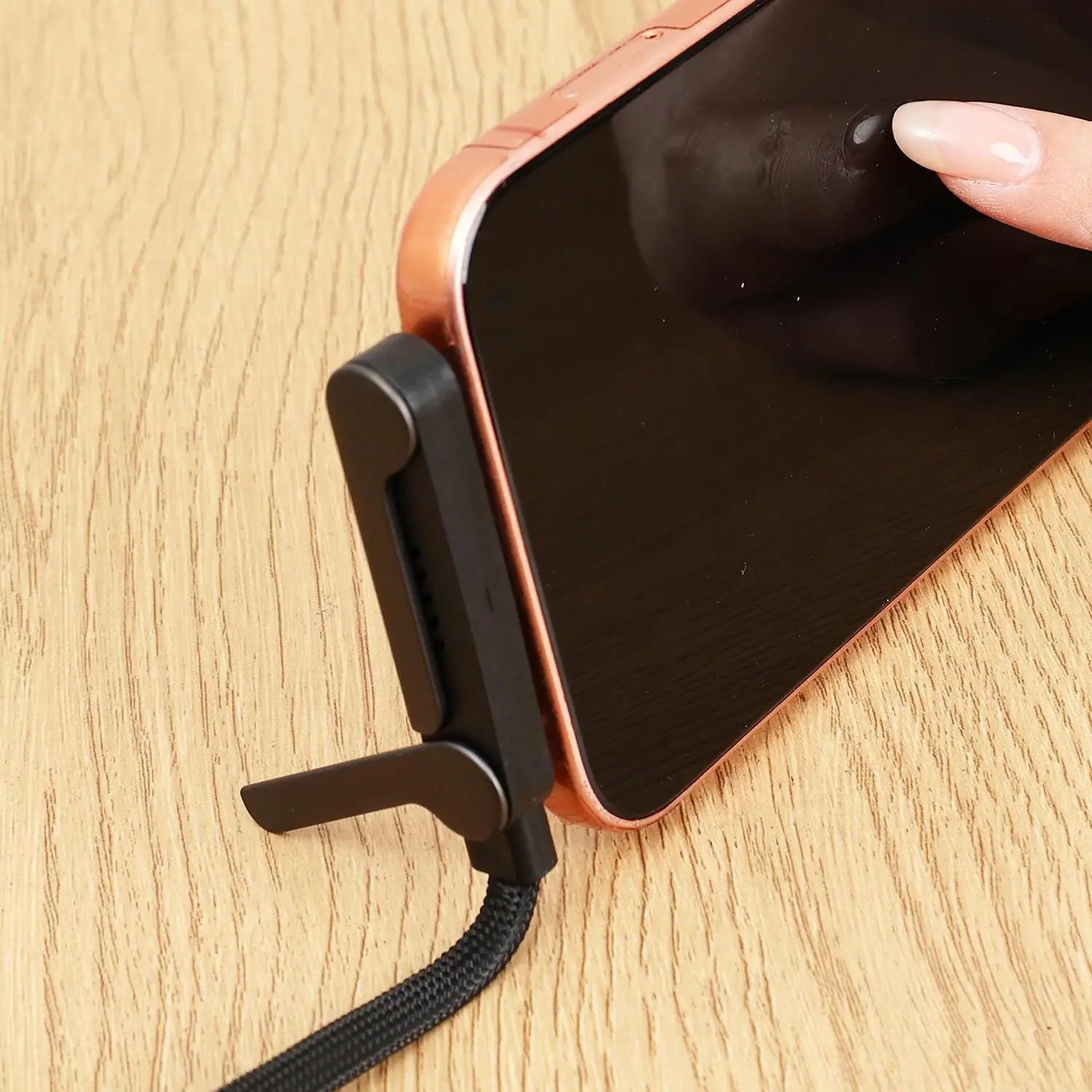 240W PD Type C Fast Charging Cable With Phone Holder Stand Bracket for Gaming Video 90°Ellow Data Cord for IPhone 17 16 15 PM Mi