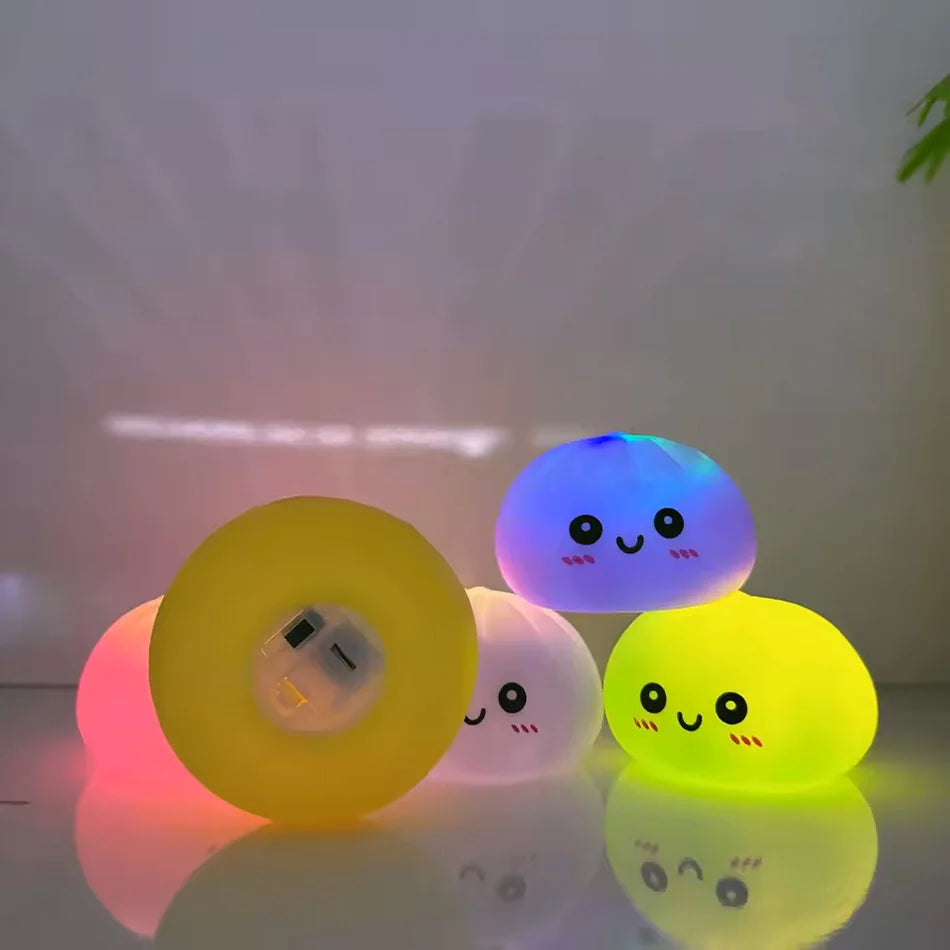 Dumplings Stress Relief Fidget Toys Bedroom Desktop Decoration Dumpling Vinyl Doll Night Light Luminous Toy Surprise Girl Gift