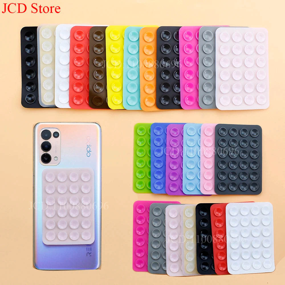 1 piece Strong Grip Phone Holder Adhesive Silicone Suction Phone Case Mount Anti-Slip Hands-Free Sticky Cell Phone Grip Stands