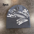 Tree Frog Pattern Beanie Knitted Cap for Men & Women, Outdoor Sports Warm Ski Hat